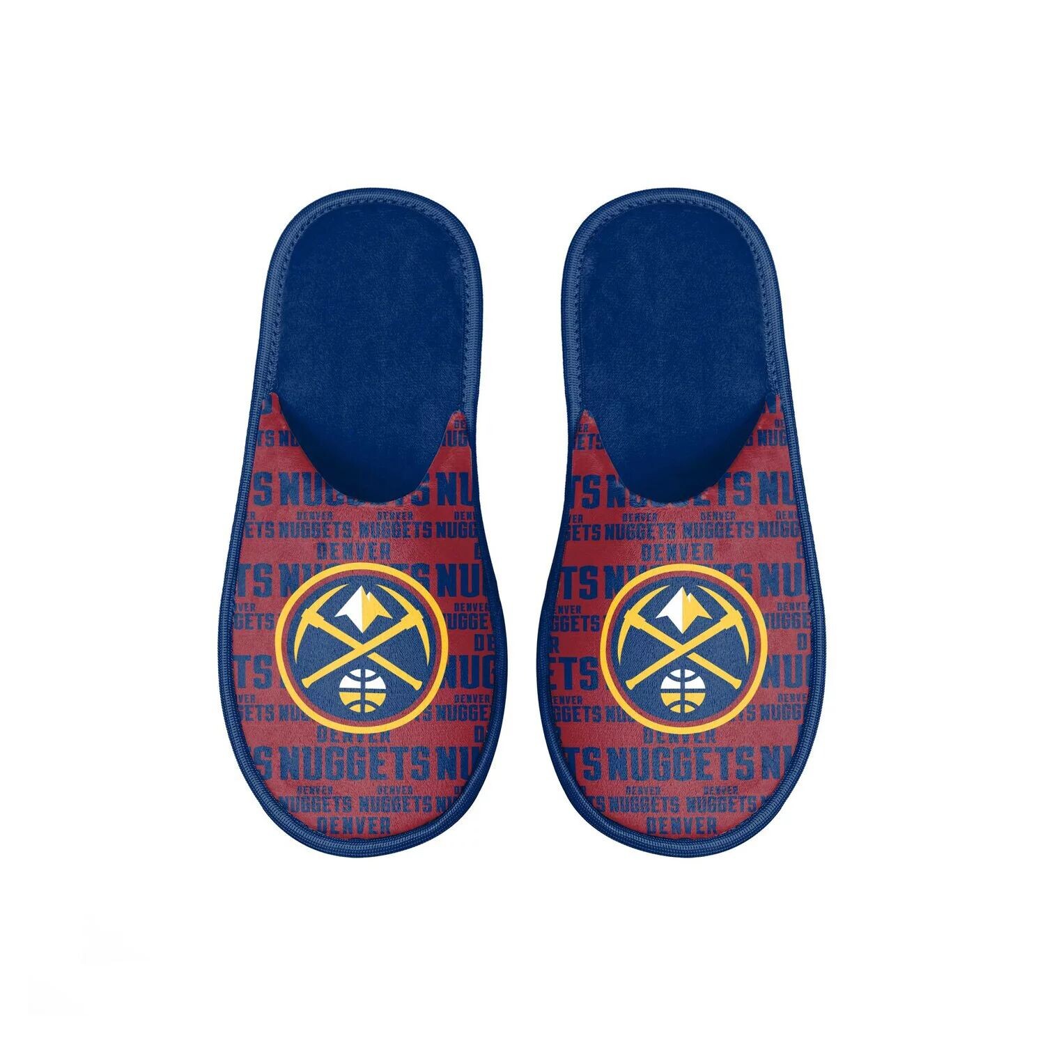 

Молодежные шлепанцы FOCO Denver Nuggets с потертостями и надписью Unbranded