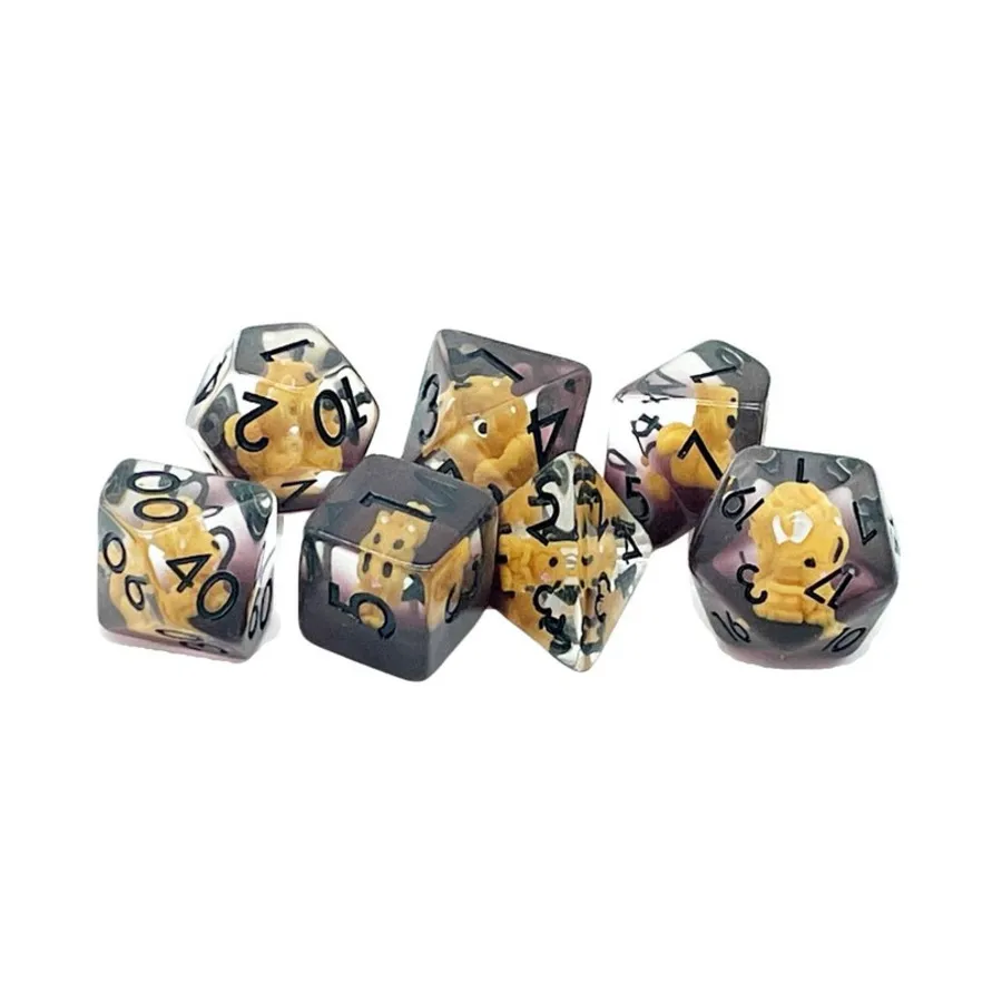 

Poly Set Коричневая белка с черным (7), Acrylic-Resin Dice - Animal Kingdom