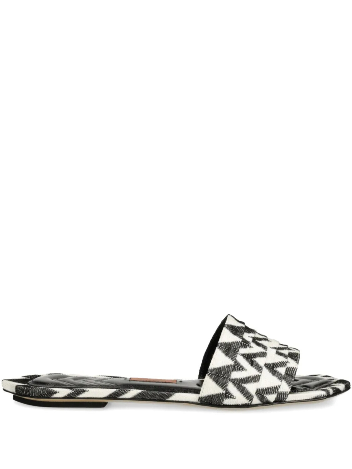 Слайды Missoni с зигзагообразным принтом, черный