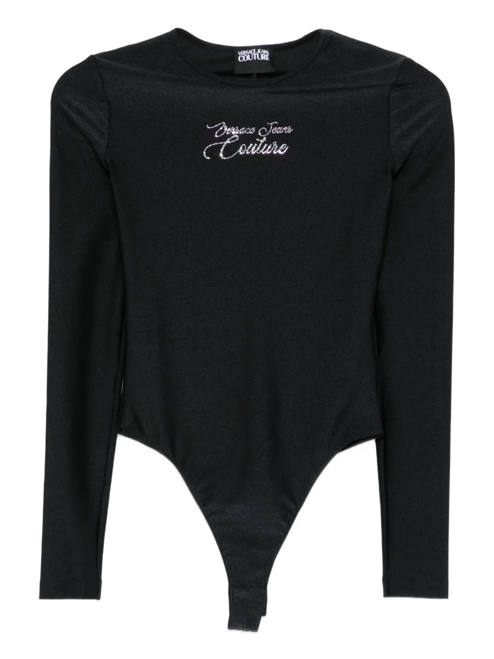 

Вышитый боди с длинными рукавами Versace Jeans Couture, черный