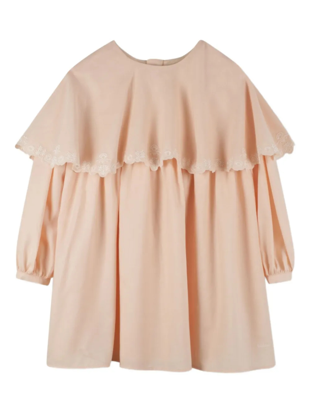 

Chloé Kids многослойное платье с оборками, розовый
