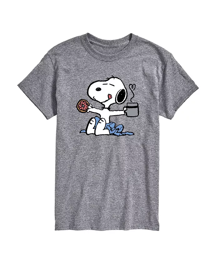 

Мужская футболка с коротким рукавом Peanuts Snoopy Coffee AIRWAVES, серый