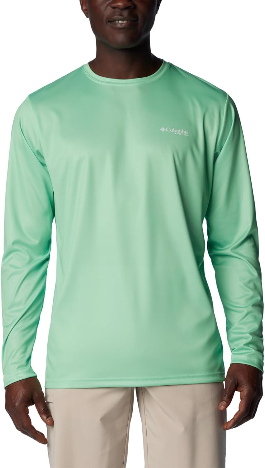 

Columbia мужская футболка с длинным рукавом Terminal Tackle PFG Statetriot, Ocean Mint/Ocean Blue Offshore Slam, Зеленый, Columbia мужская футболка с длинным рукавом Terminal Tackle PFG Statetriot, Ocean Mint/Ocean Blue Offshore Slam