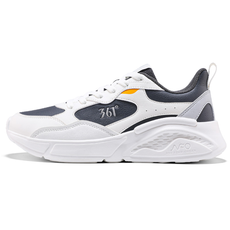 

361° Slip Resistant Abrasion Resistant мужские низкие кроссовки Casual Feather White Smoke Gray