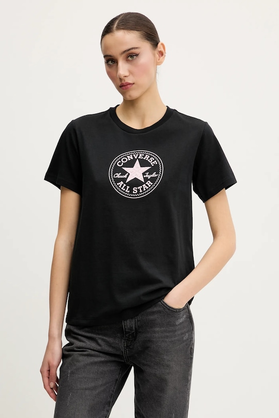 

Хлопковая футболка Converse, черный
