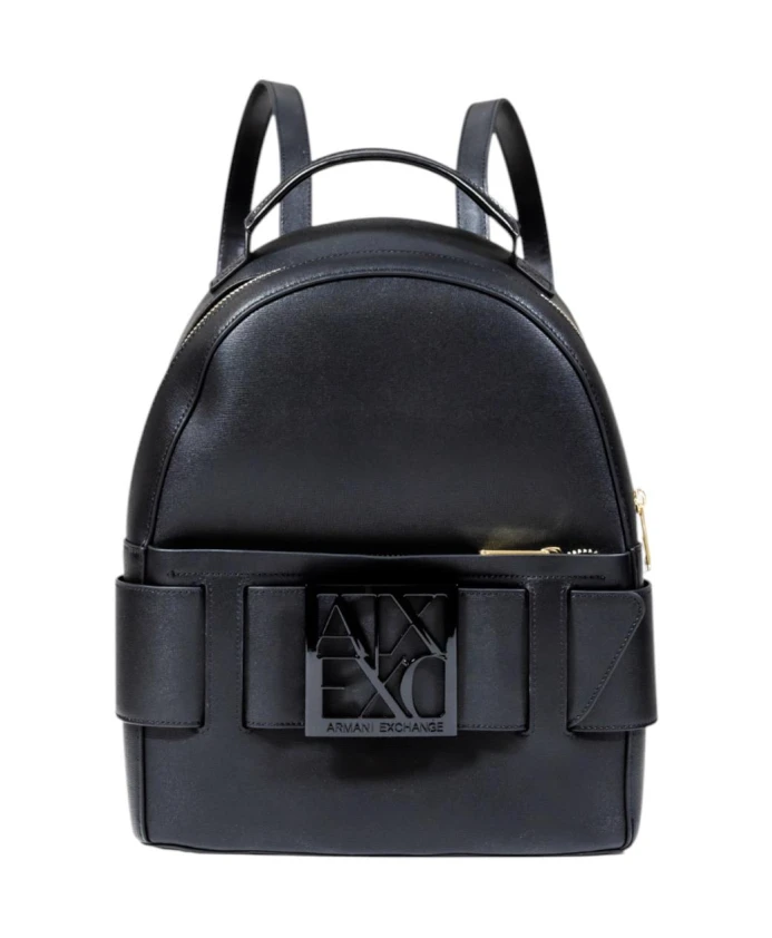 

Черный рюкзак на молнии с множеством карманов. Armani Exchange, черный