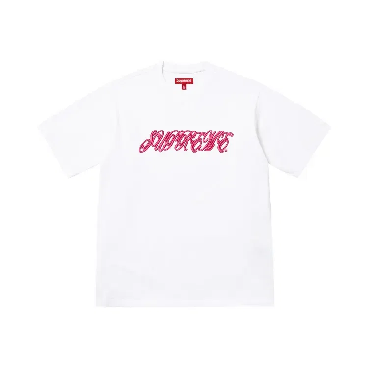 Футболка с коротким рукавом и рельефным рисунком Supreme, белый