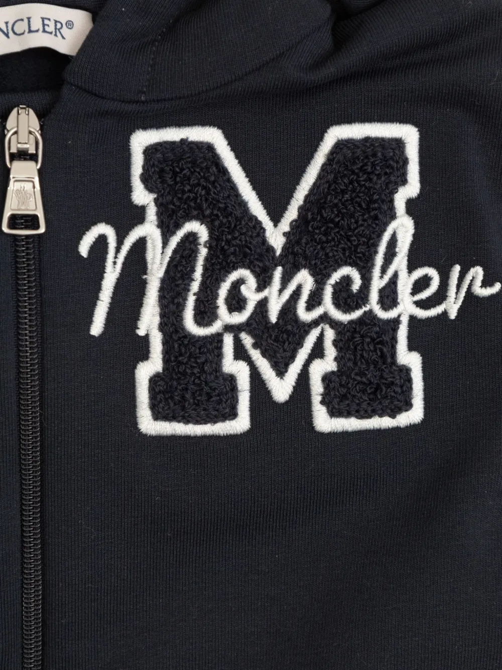 Спортивный костюм с вышитым логотипом Moncler Enfant, синий — фото 3