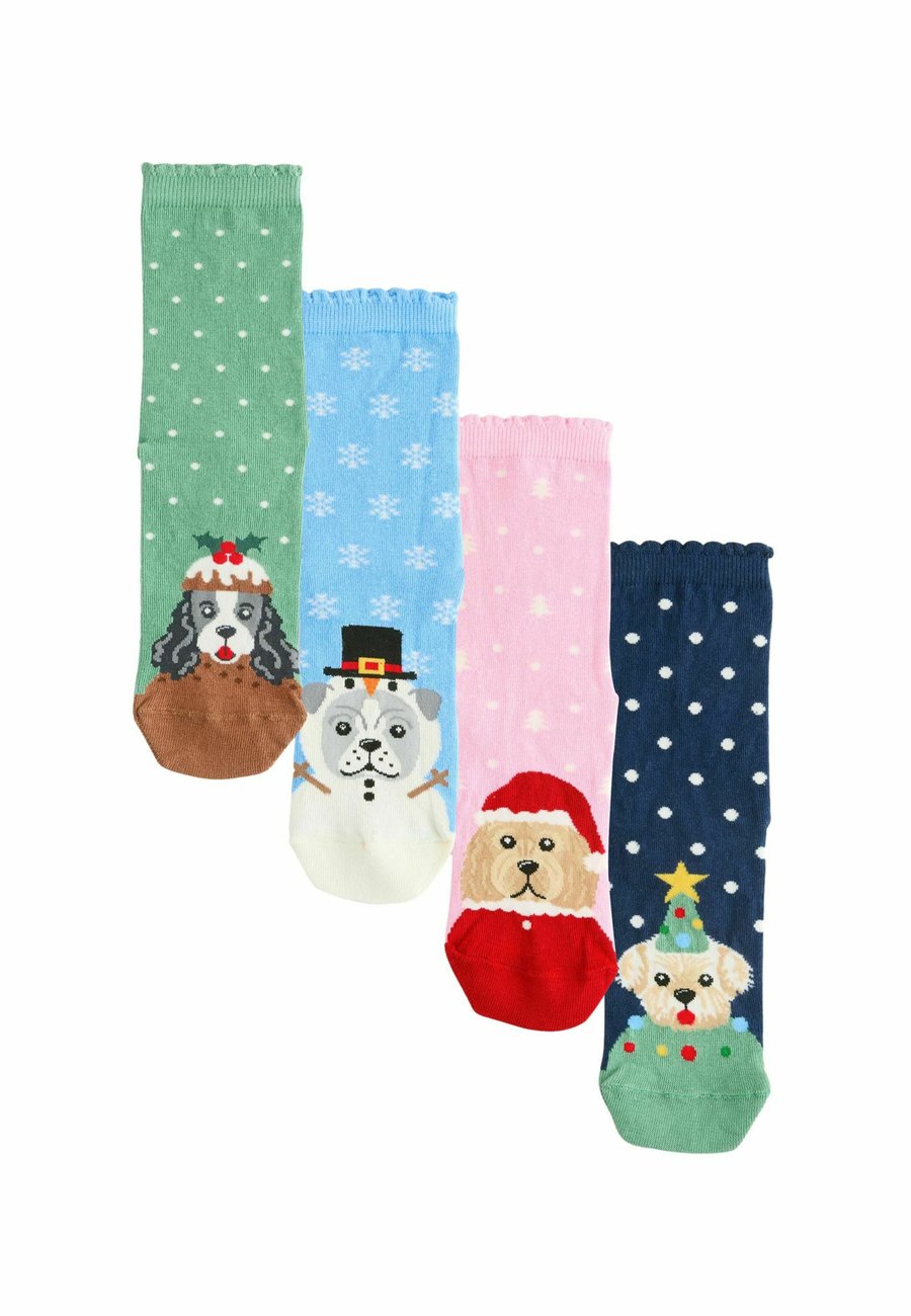 

Носки Next 4 PACK , Christmas Dogs Print/Pink