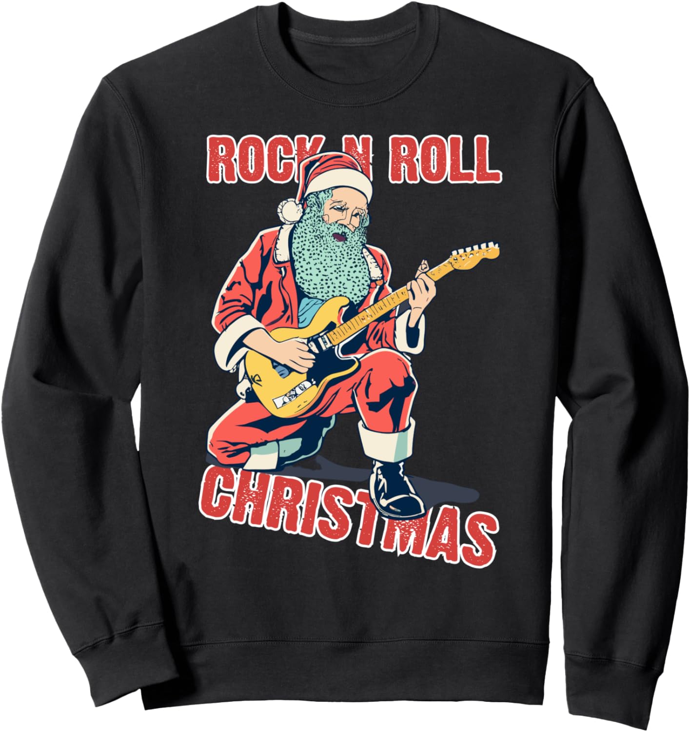 

Рождественская толстовка с изображением Санта-Клауса в стиле рок-н-ролл и играющего на гитаре Rock N Roll Christmas Gifts, черный