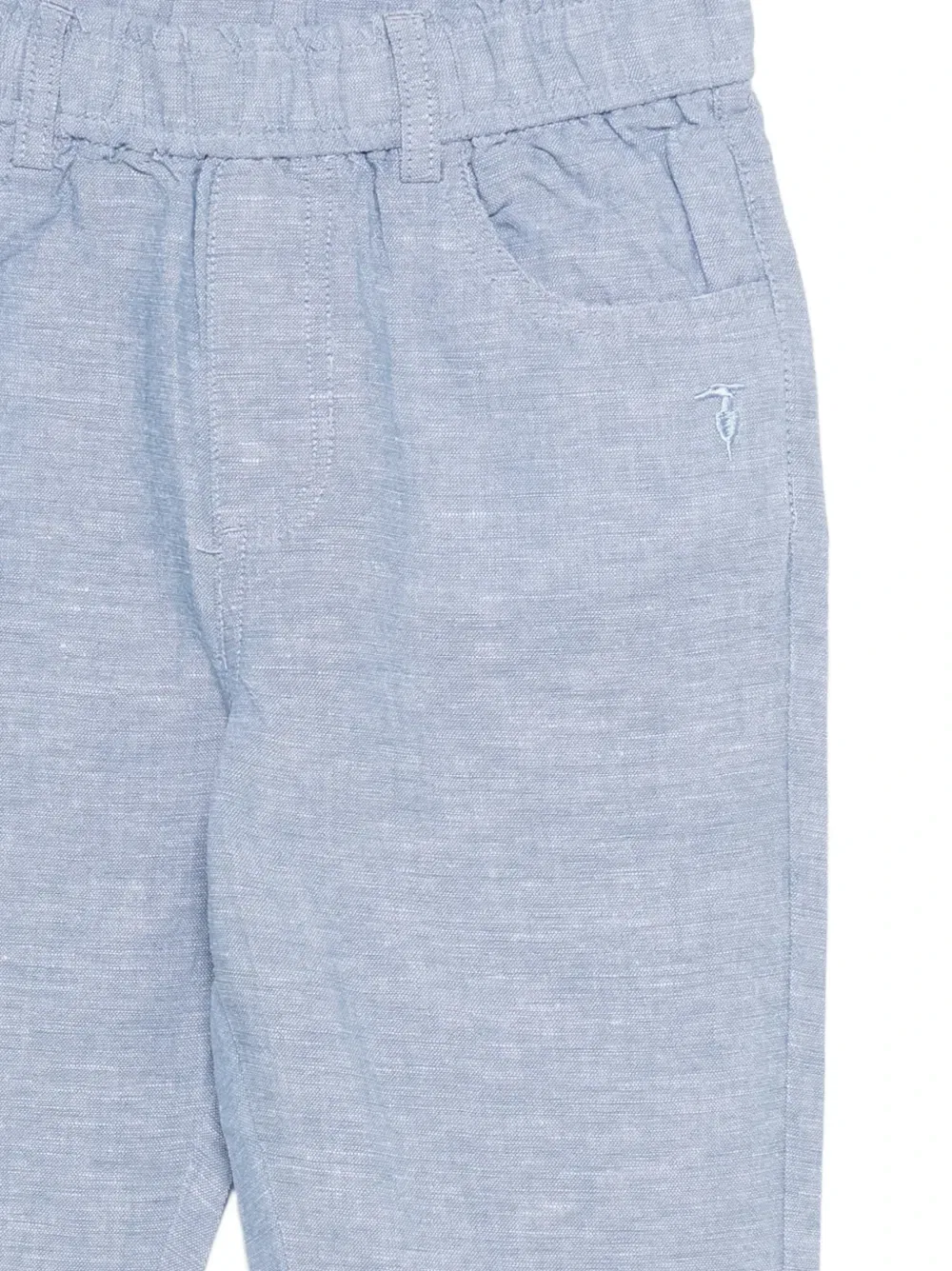 Брюки с вышивкой Trussardi Junior, синий — фото 3