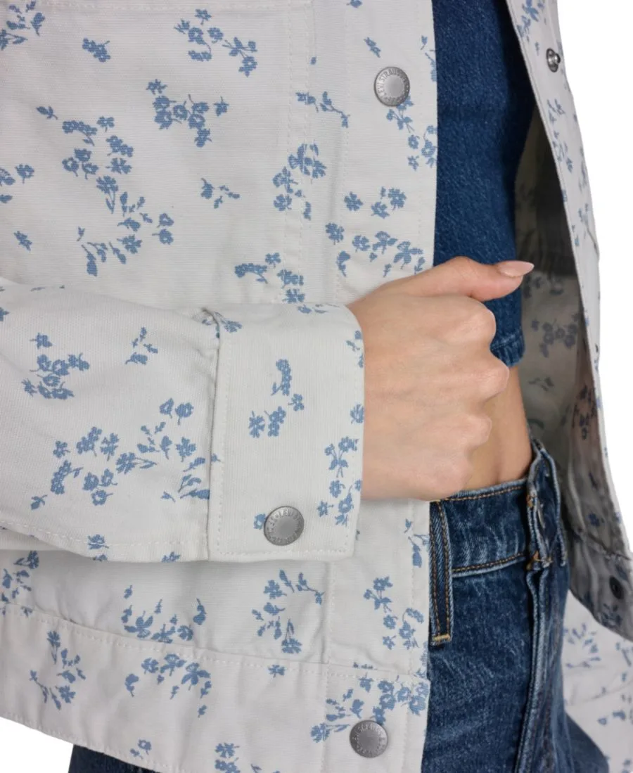 Женское пальто с отложным воротником и застежкой на пуговицы спереди Levi's, белый print — фото 4
