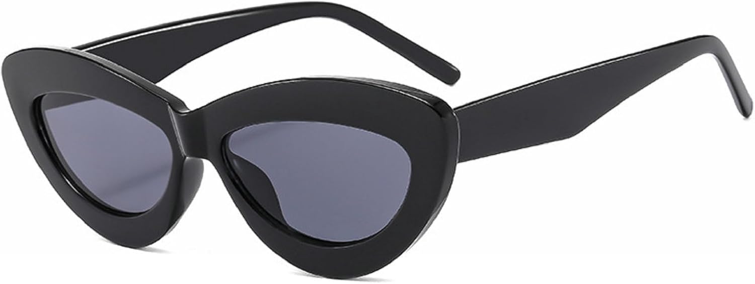 

Винтажные солнцезащитные очки «кошачий глаз» 2024 года, модные ретро-очки конфетных цветов для активного отдыха, женские очки класса люкс, разноцветные очки Melrose, Black