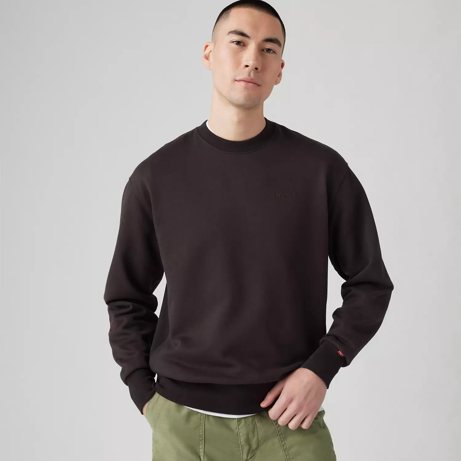 

Аутентичная толстовка с круглым вырезом Levi's, черный