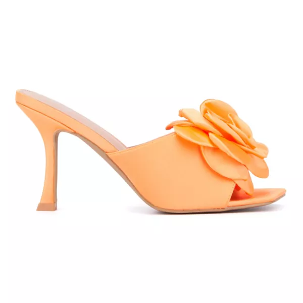Женские шлепанцы Gardenia на каблуке New York & Company, цвет orange sorbet — фото 2