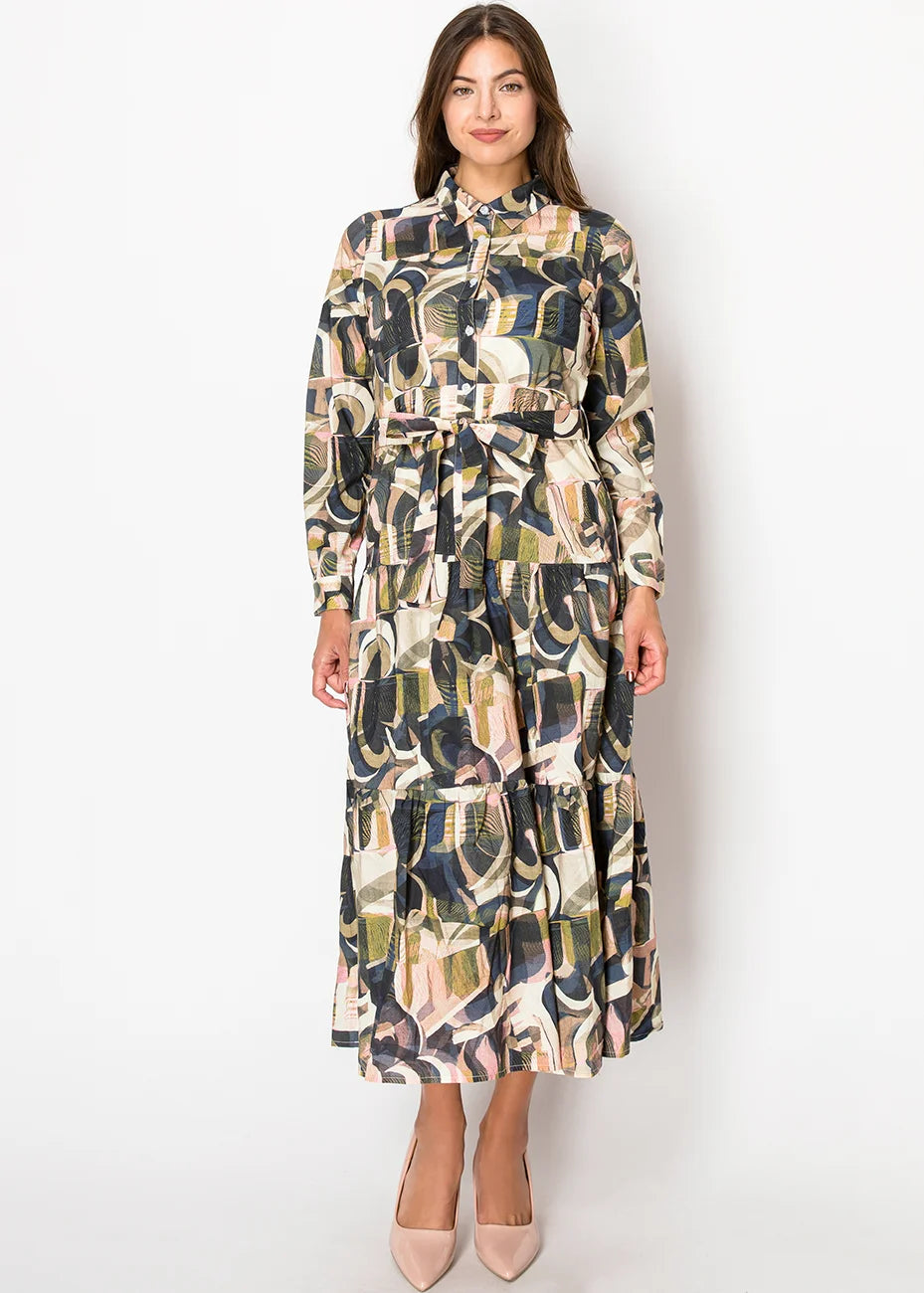 

Цветное платье с ярусами Yal New York, зеленый