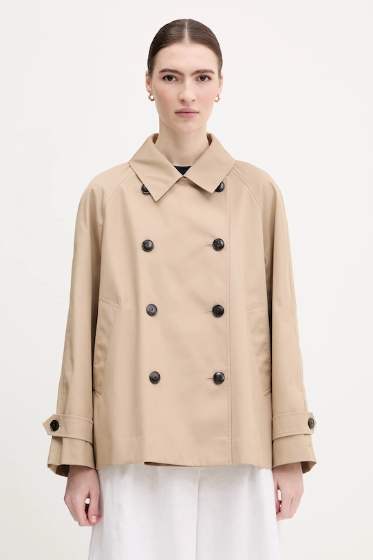 

Хлопковый тренч Tommy Hilfiger, бежевый