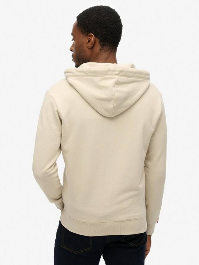 Толстовка Superdry Essential Logo Zip Hoodie Light Stone Beige — фото 2