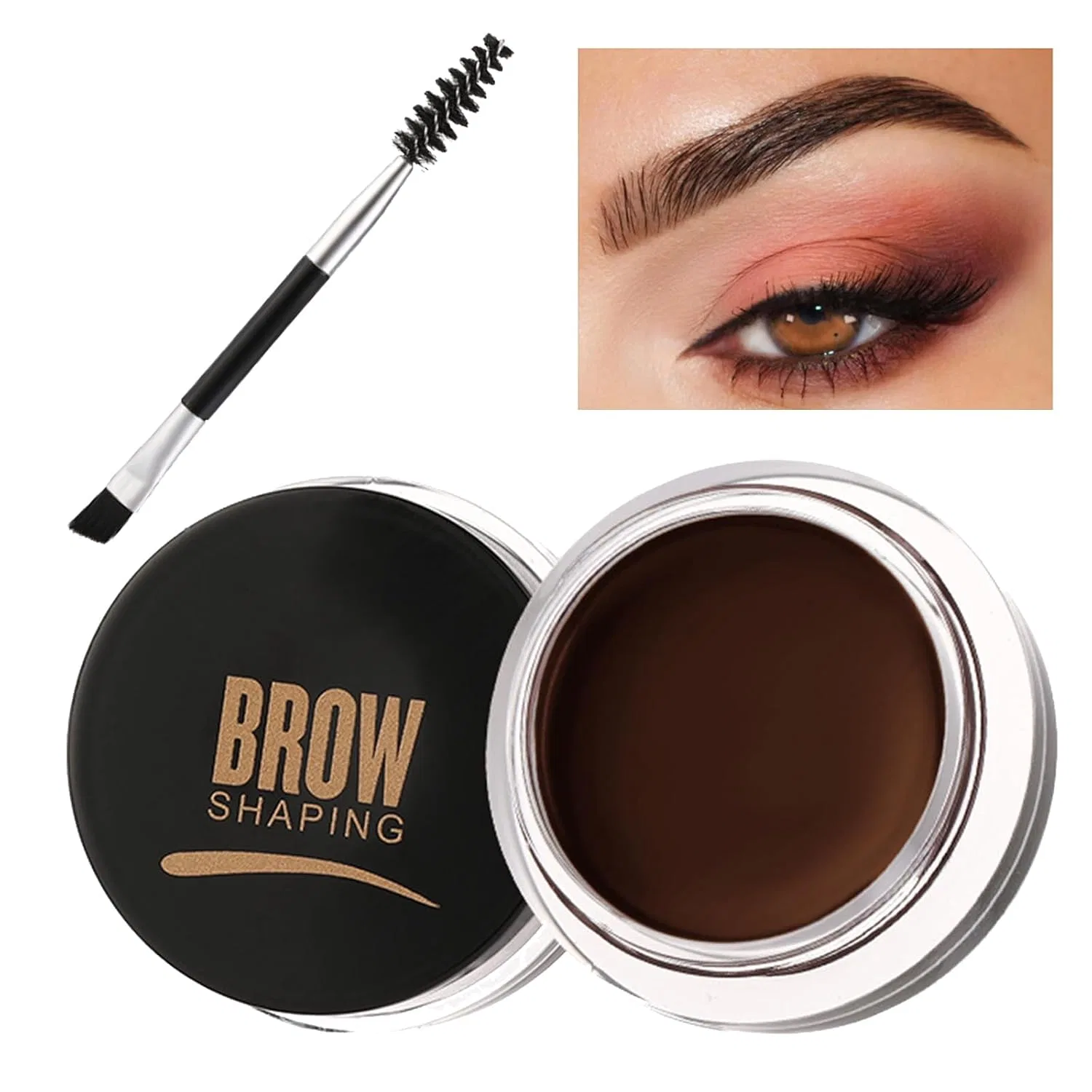 Водостойкий гель для бровей с кисточкой EONFAVE, темно-коричневый Eonfave, 03 Dark Brown