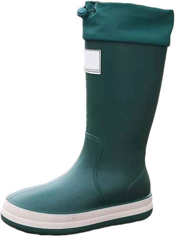 

Мужские и женские высокие дождевые сапоги водонепроницаемые с противоскользящей подошвой для работы в саду и повседневной носки Generic, Y688-1 En8 Plush