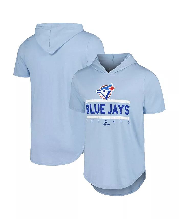 

Мужская футболка-худи с капюшоном Toronto Jays Tri-Blend цвета Powder Blue Majestic