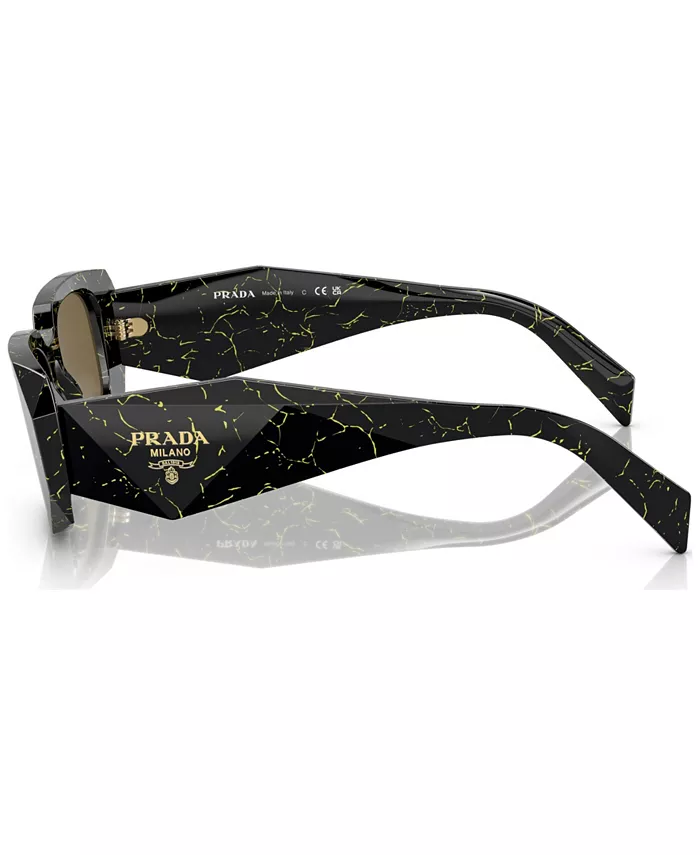 Солнцезащитные очки женские прямоугольные Symbole, модель PR 17WS PRADA, черный — фото 3