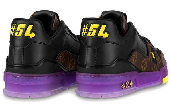 Кроссовки x lakers lv trainers 'brown monogram with black purple' Louis Vuitton, фиолетовый — фото 4