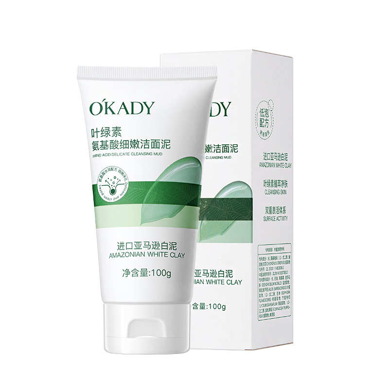 

O'KADY Очищающая грязь с аминокислотами Leafy Green для контроля жира и освежения 100g