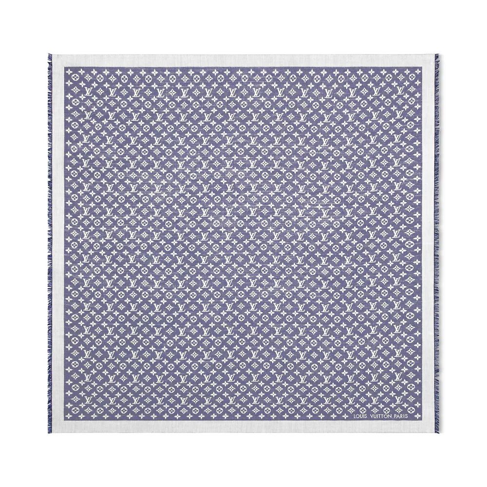 

Шаль из денима с монограммой Louis Vuitton, синий