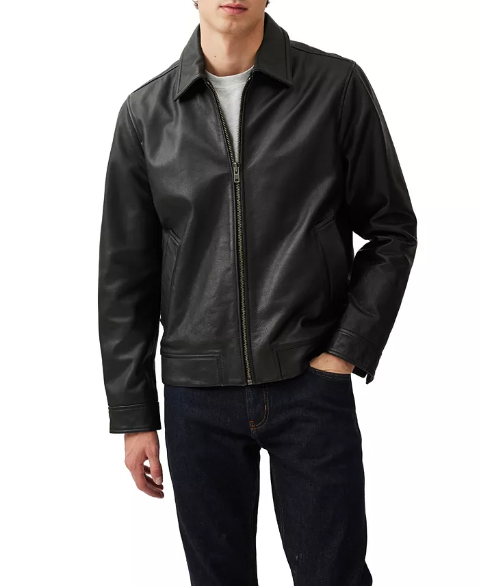 

Кожаная куртка Rodd Gunn для мужчин с застежкой-молнией спереди Haymarket Rodd & Gunn, черный