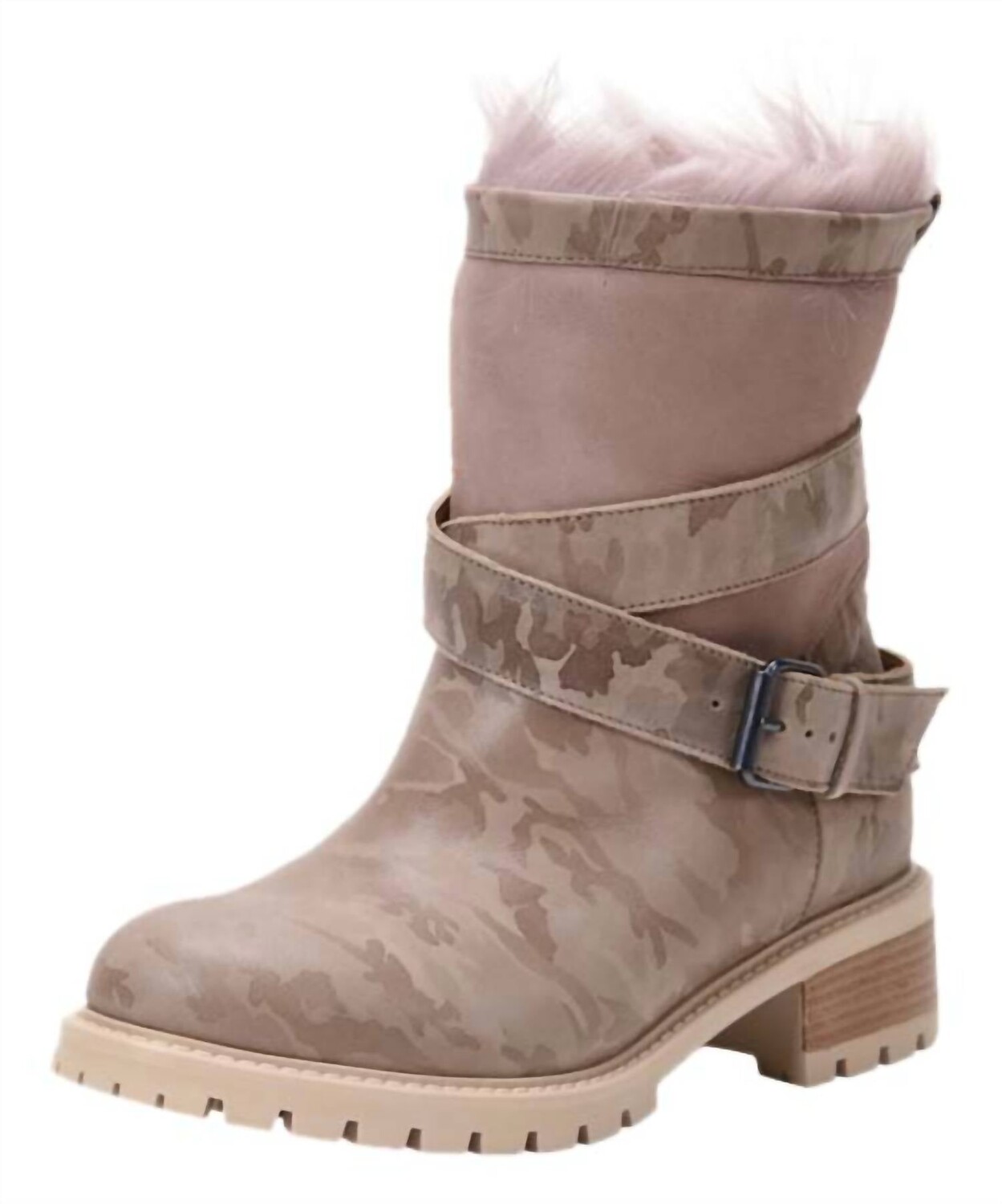 Водонепроницаемые мотоботы из овчины Emilina в цвете Blush Camo Ross & Snow — фото 3