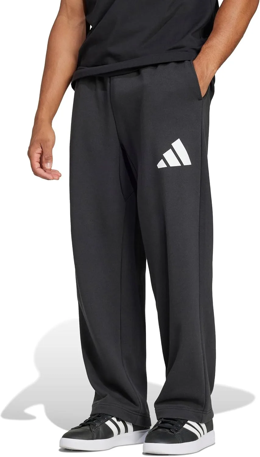 Мужские брюки Adidas Essentials 3-bar Wide Leg, черно-белый