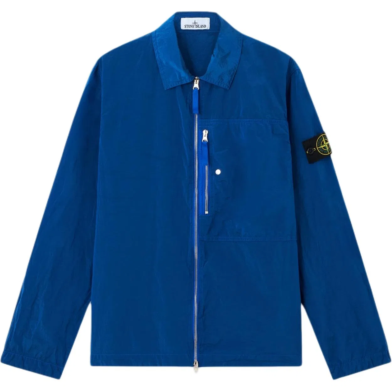 Куртка с карманом на молнии STONE ISLAND, Bright Blue