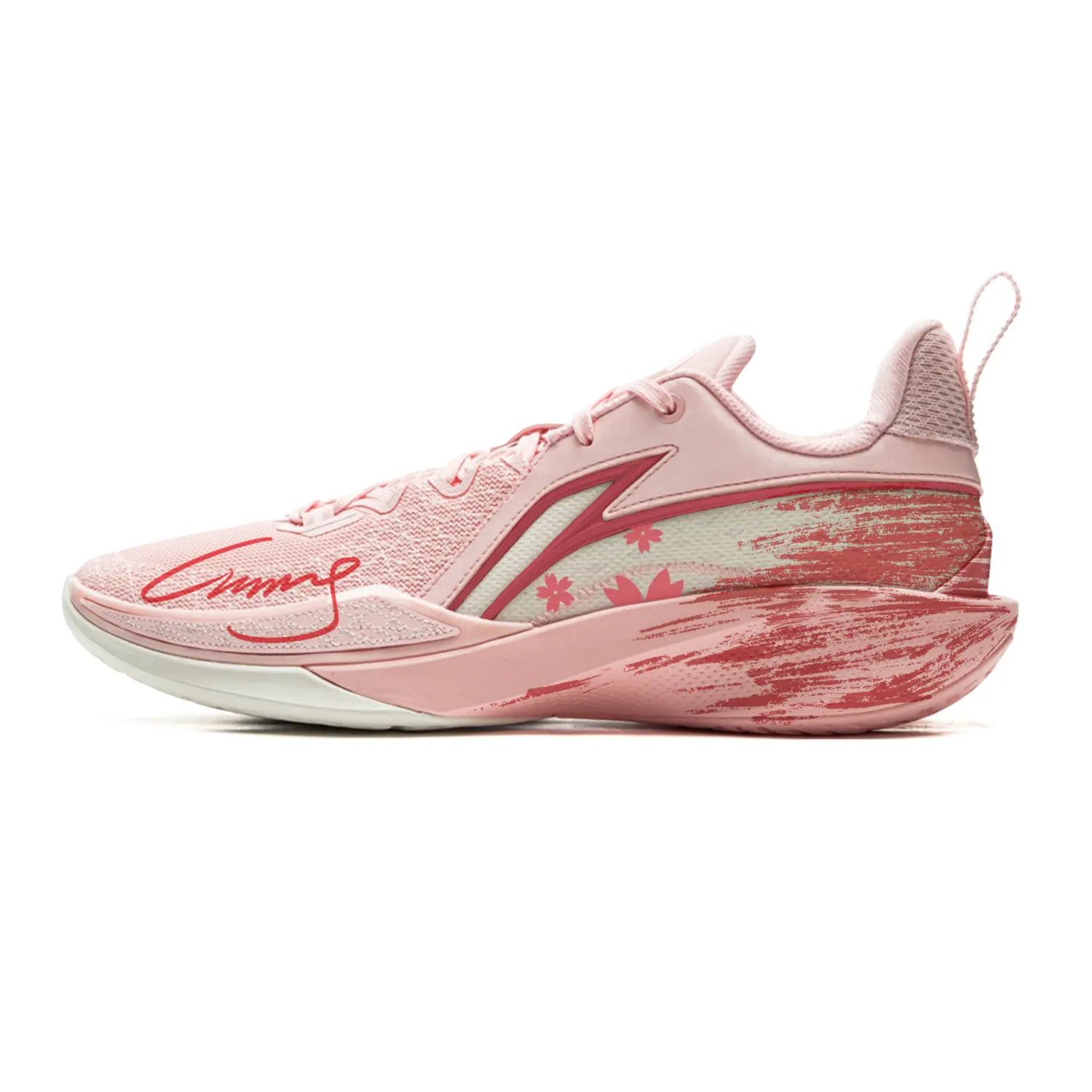 

Speed Ling 2 амортизирующие нескользящие низкие баскетбольные кроссовки мужские LINING, розовый