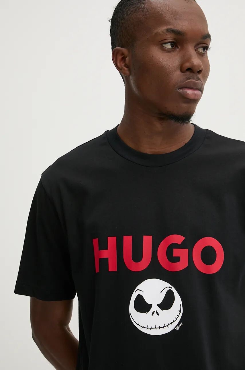 

Хлопковая футболка HUGO, черный