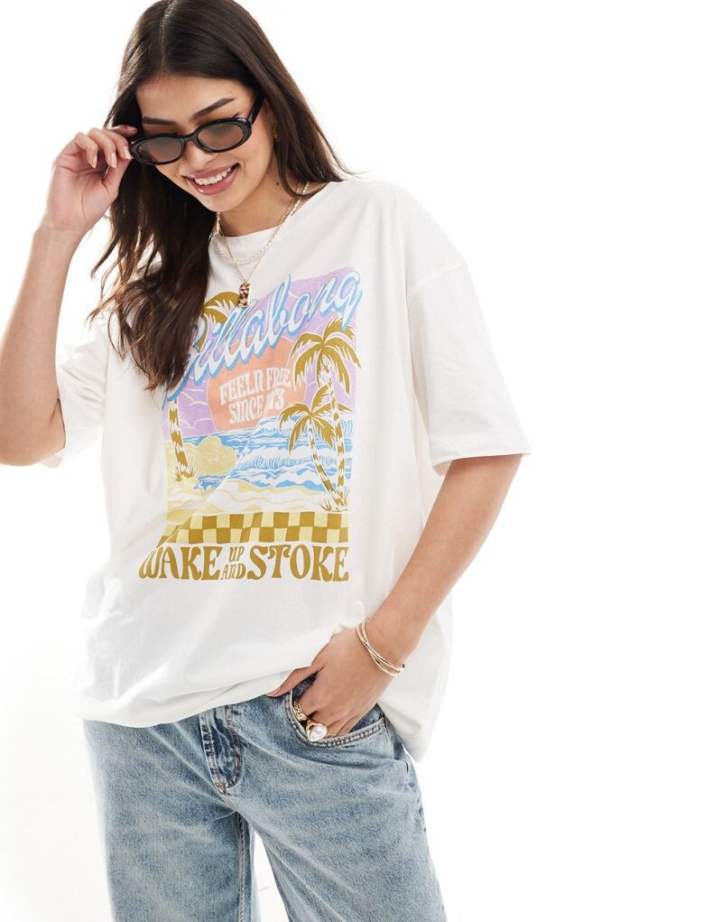 

Кремовая футболка Billabong «Wake up and Stoke»
