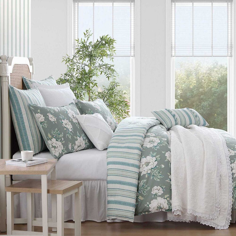 

Бонусный зеленый комплект одеял Laura Ashley Wisley с цветочным принтом, зеленый