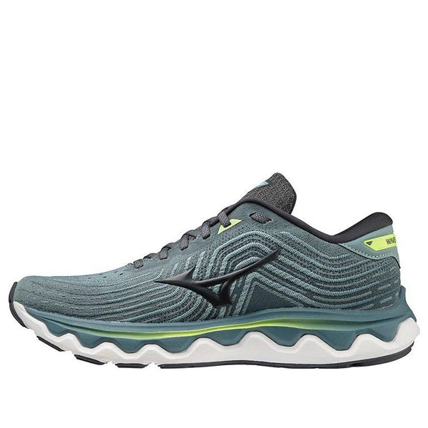 

Кроссовки wave horizon 6 'gray green black' Mizuno, серый