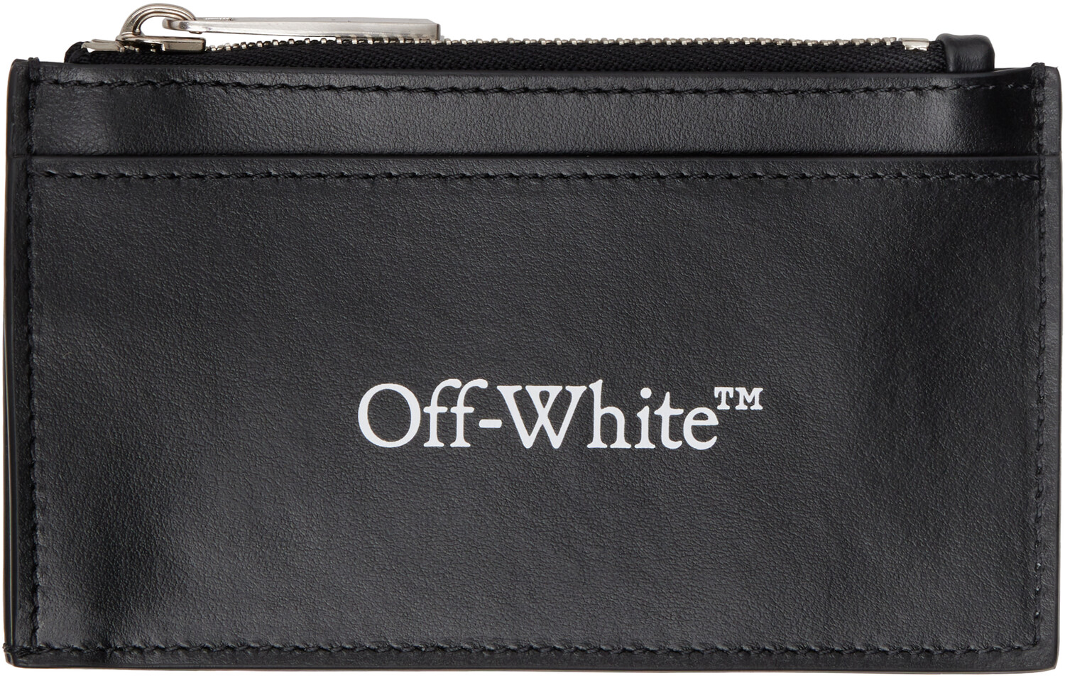 

Черный книжный держатель для карт на молнии Off-White