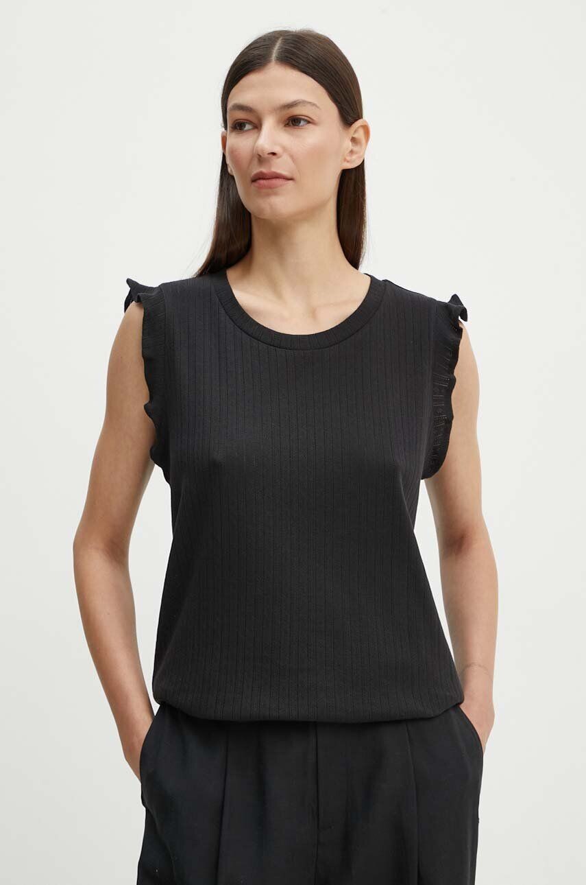 

Хлопковая футболка DENIM Marc O'Polo, черный
