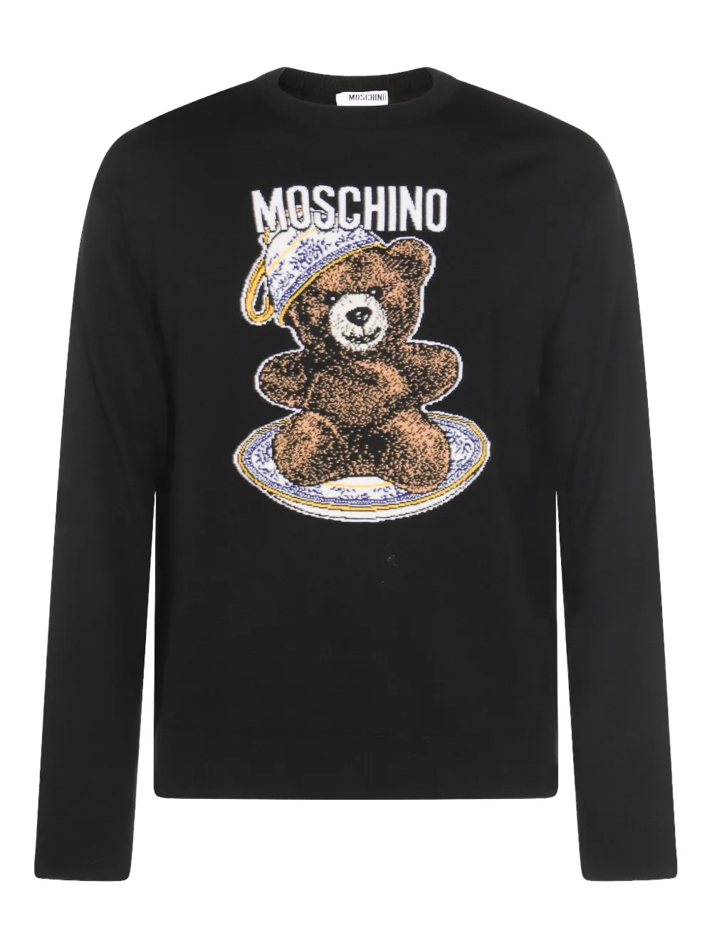 

Свитер интарсией Moschino, черный