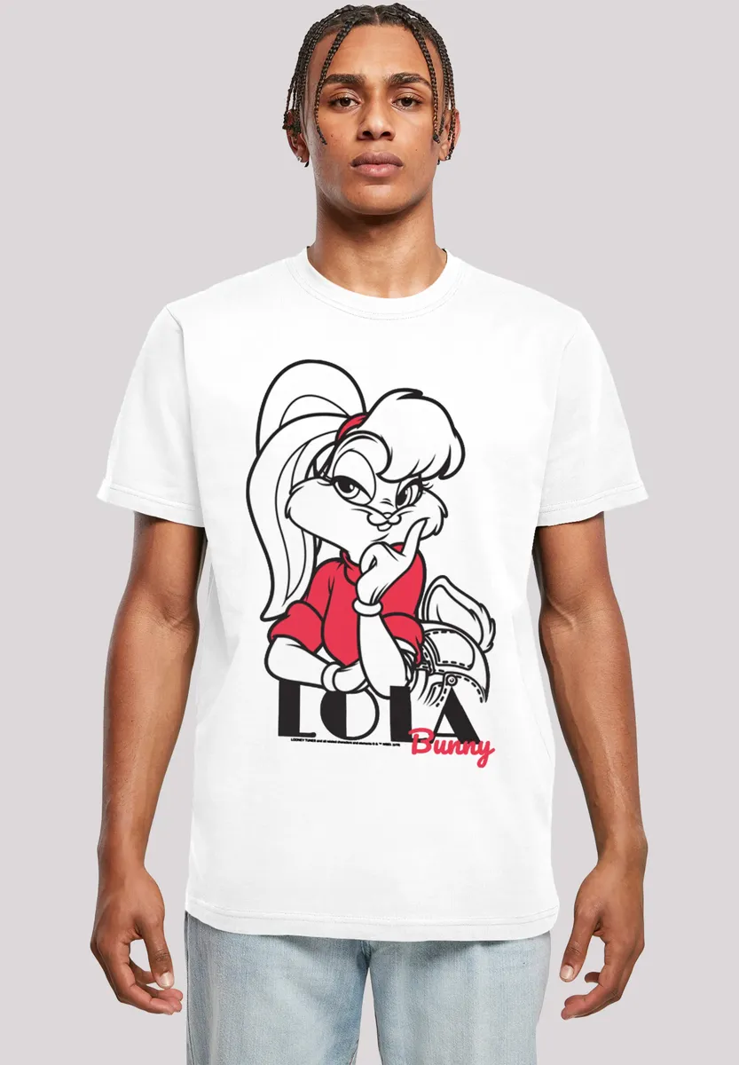 

Футболка F4NT4STIC "Looney Tunes Classic Lola Bunny", мужская, премиум-мерч, стандартного кроя, базовая, с принтом, белый