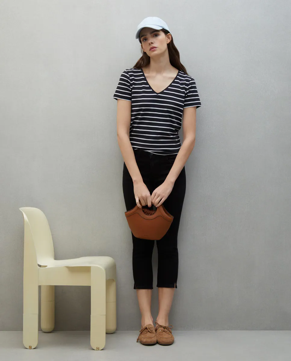 

Джинсовые брюки капри средней посадки Easy Wear, чёрный