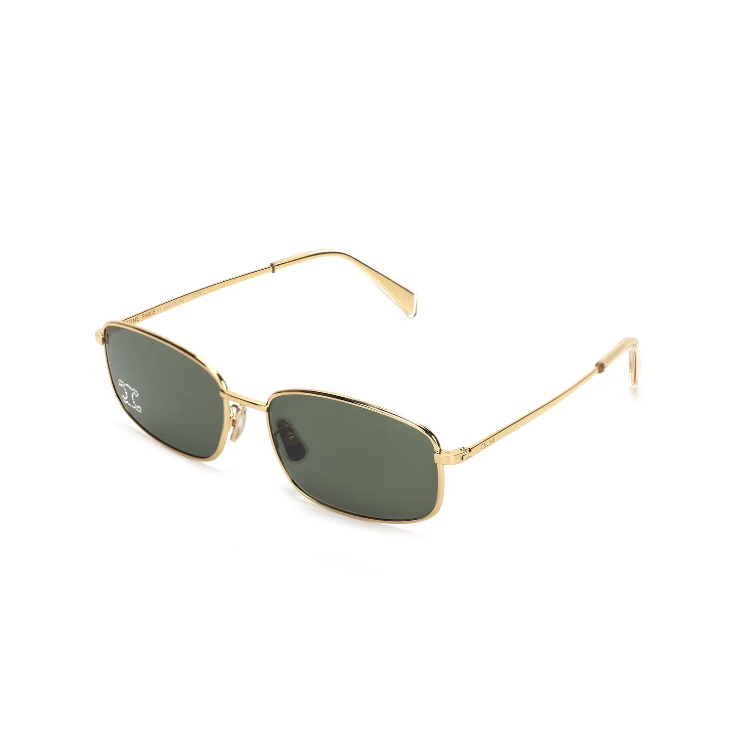 CELINE Триумф Солнечные очки 02 Металлические с кристаллами, Gold — фото 2