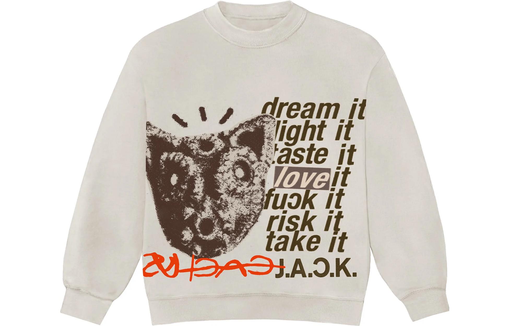 

Толстовка D.L.T.L.F.R.T. Crewneck Travis Scott, Ecru