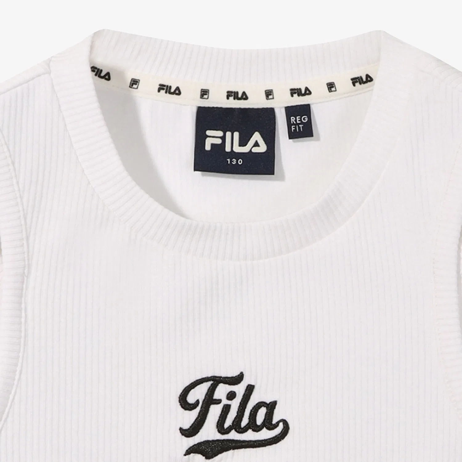 Детская футболка с разрезами белого цвета от Fila Kids — фото 2