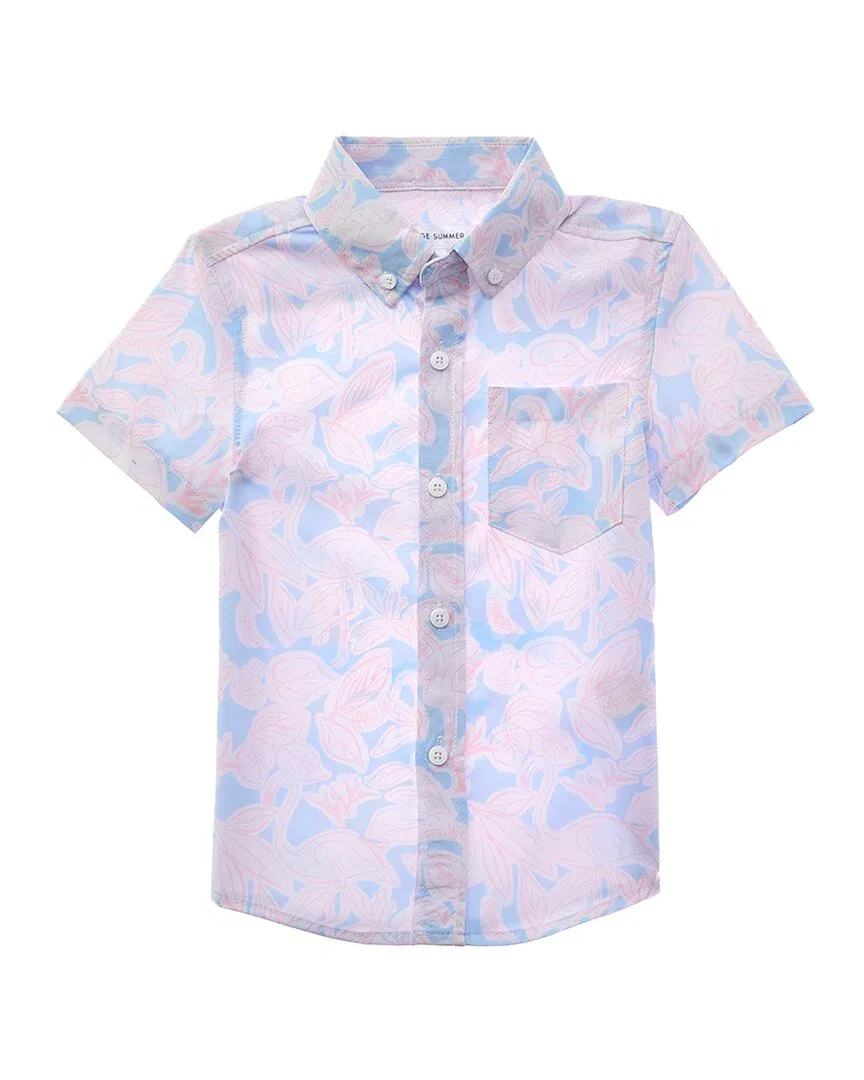 Летняя рубашка на пуговицах VINTAGE SUMMER, синий