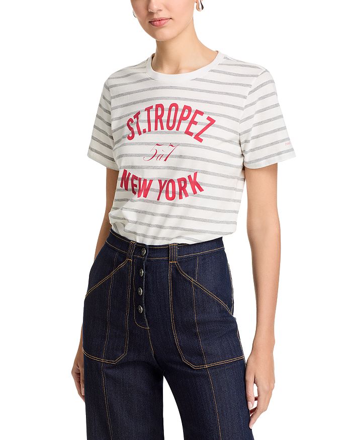 

Футболка укороченная Cinq a Sept St Tropez New York Cinq à Sept, серый