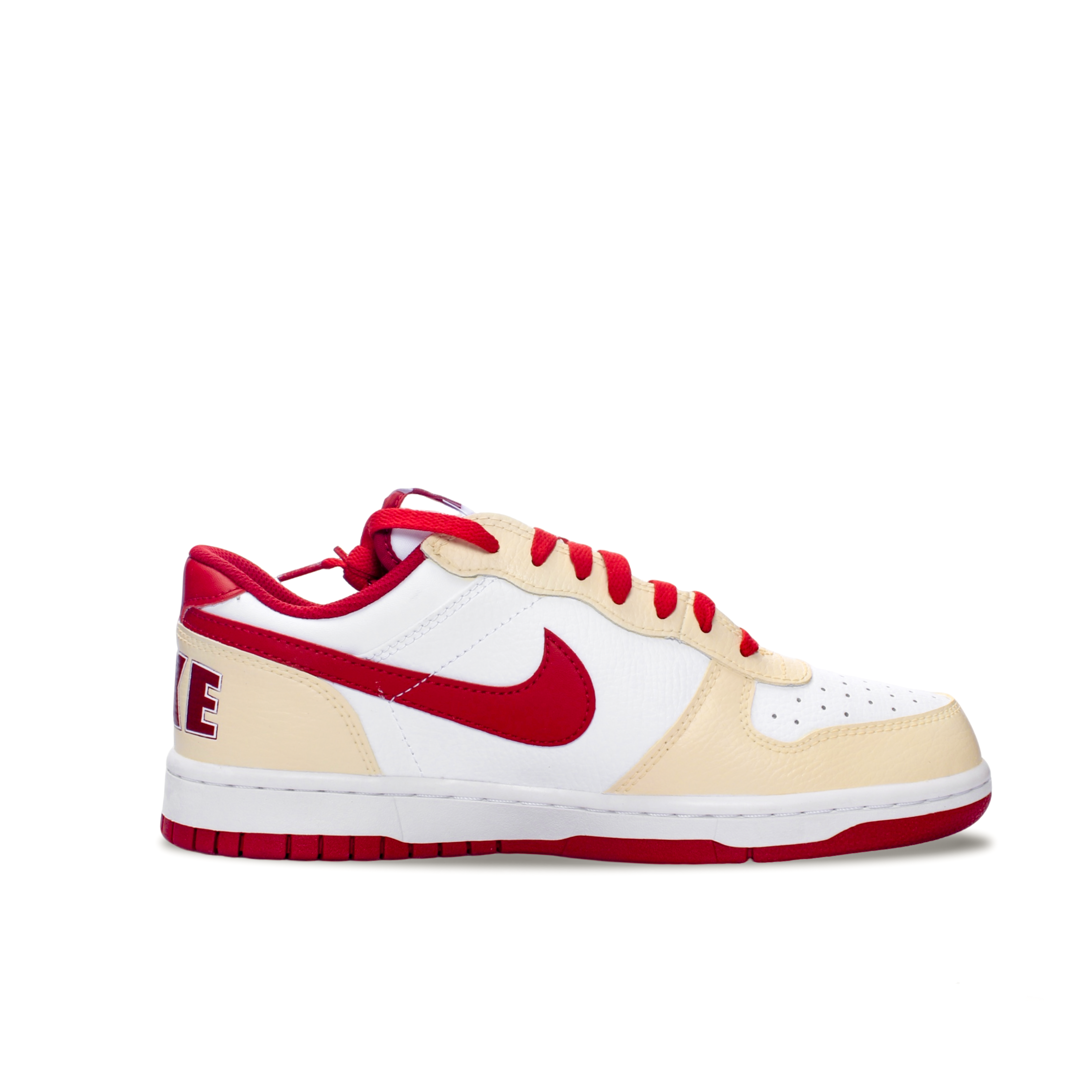 Nike Мужские бело-красные скейтерские кроссовки Big Cushioning Slip Resistant Low top — фото 3