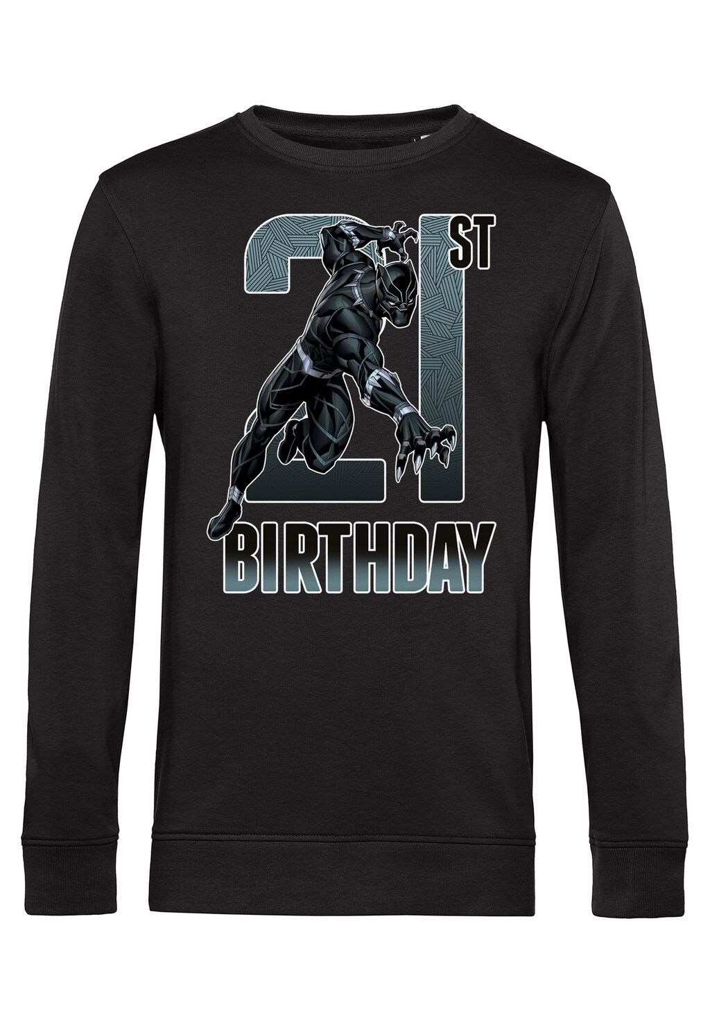 

Толстовка AVENGERS CLASSIC BLACK PANTHER 21ST BDAY Marvel, черный